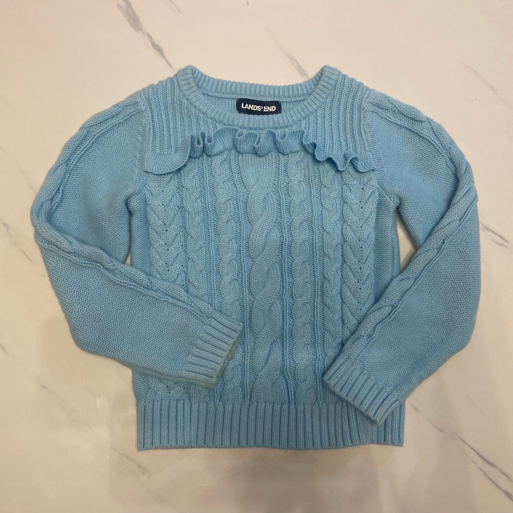 LANDS END knit sweater in light blue